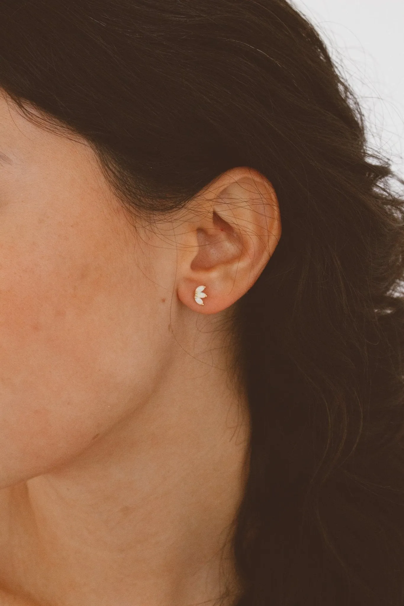 Opal Lotus Studs - Hypoallergenic