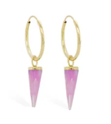 Opal Spike Hoop Earring
