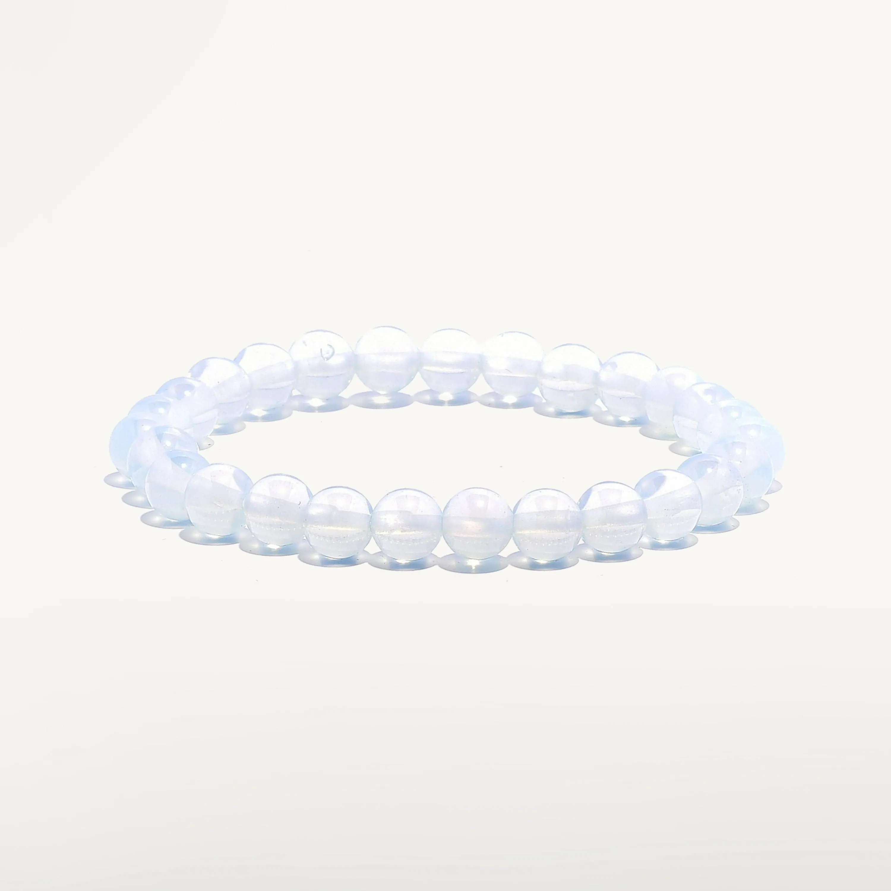 Opalite Moonstone 8 mm Beaded Gemstone Bracelet