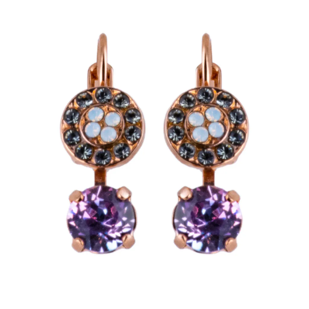 Pavé and Round Leverback Earrings in "Ice Queen" *Preorder*