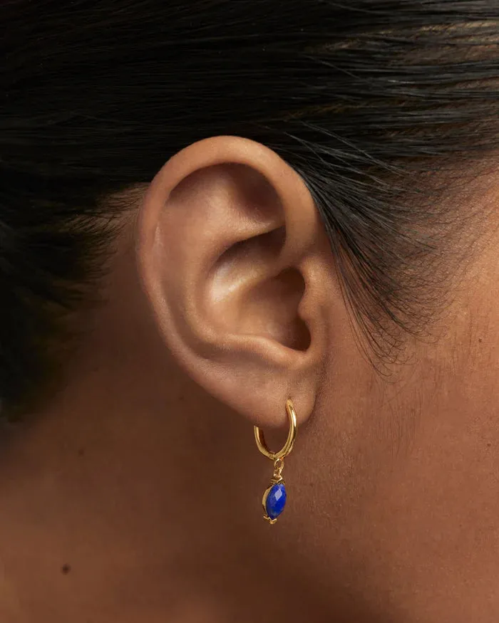 PD Paola Lapis Lazuli Nomad Hoops, Gold