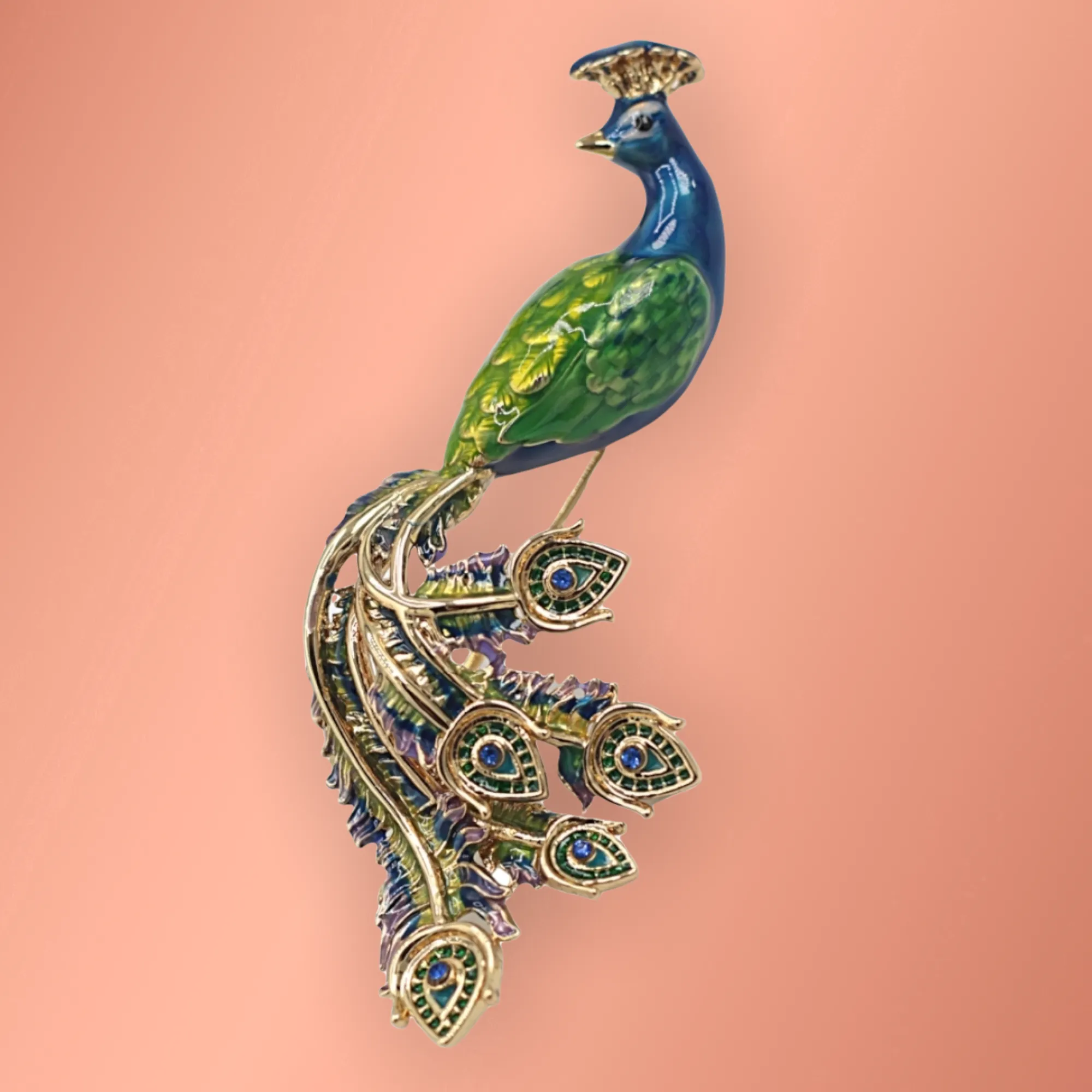 Peacock brooch by Bill Skinner