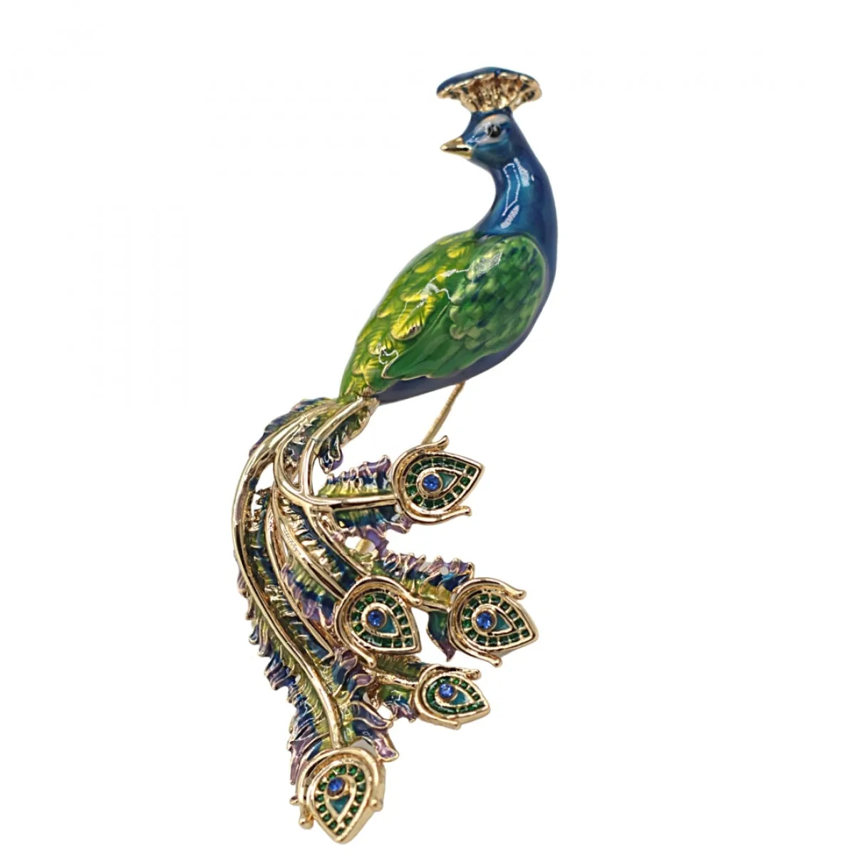 Peacock brooch by Bill Skinner