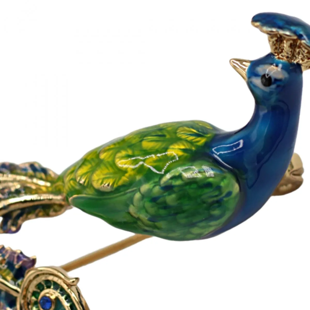 Peacock brooch by Bill Skinner