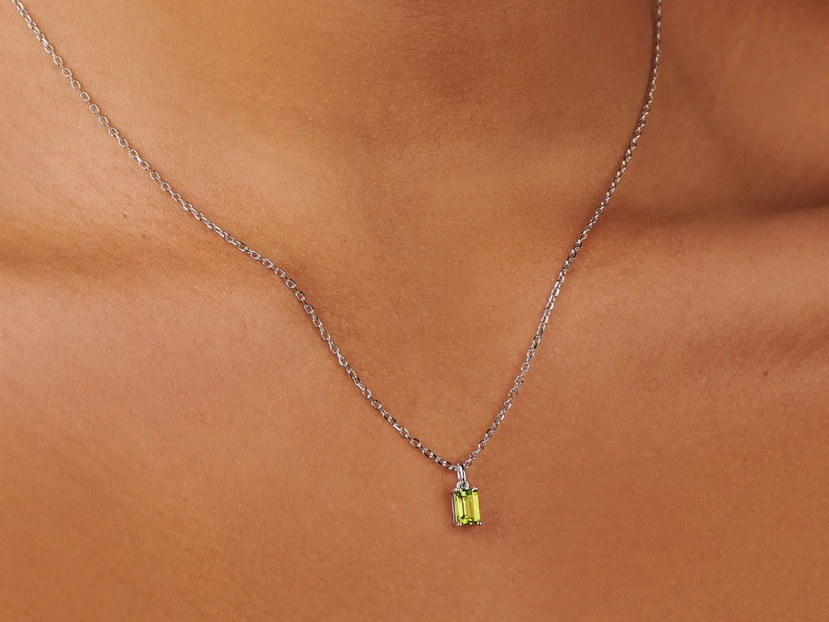 Peridot Silver Necklace