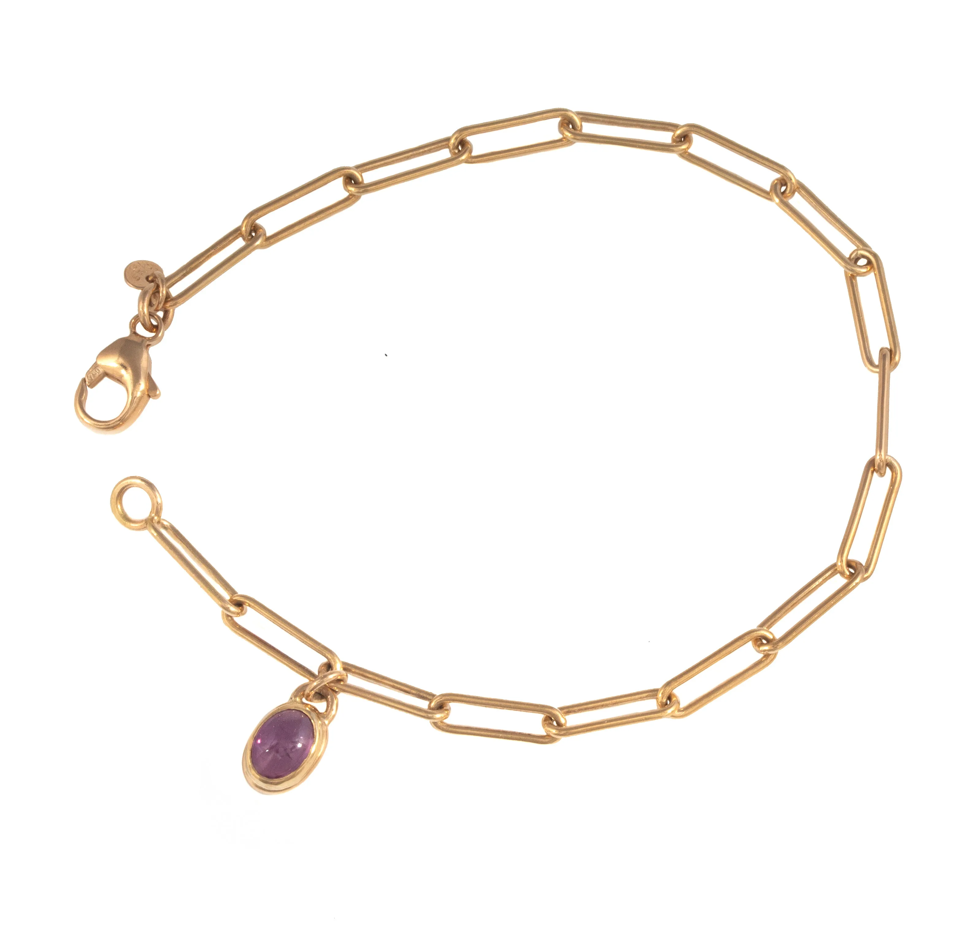Pink Sapphire Charm Bracelet