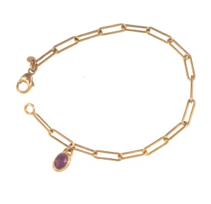 Pink Sapphire Charm Bracelet