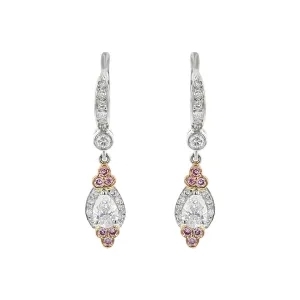 Precious Pastel Diamond Drop Earrings