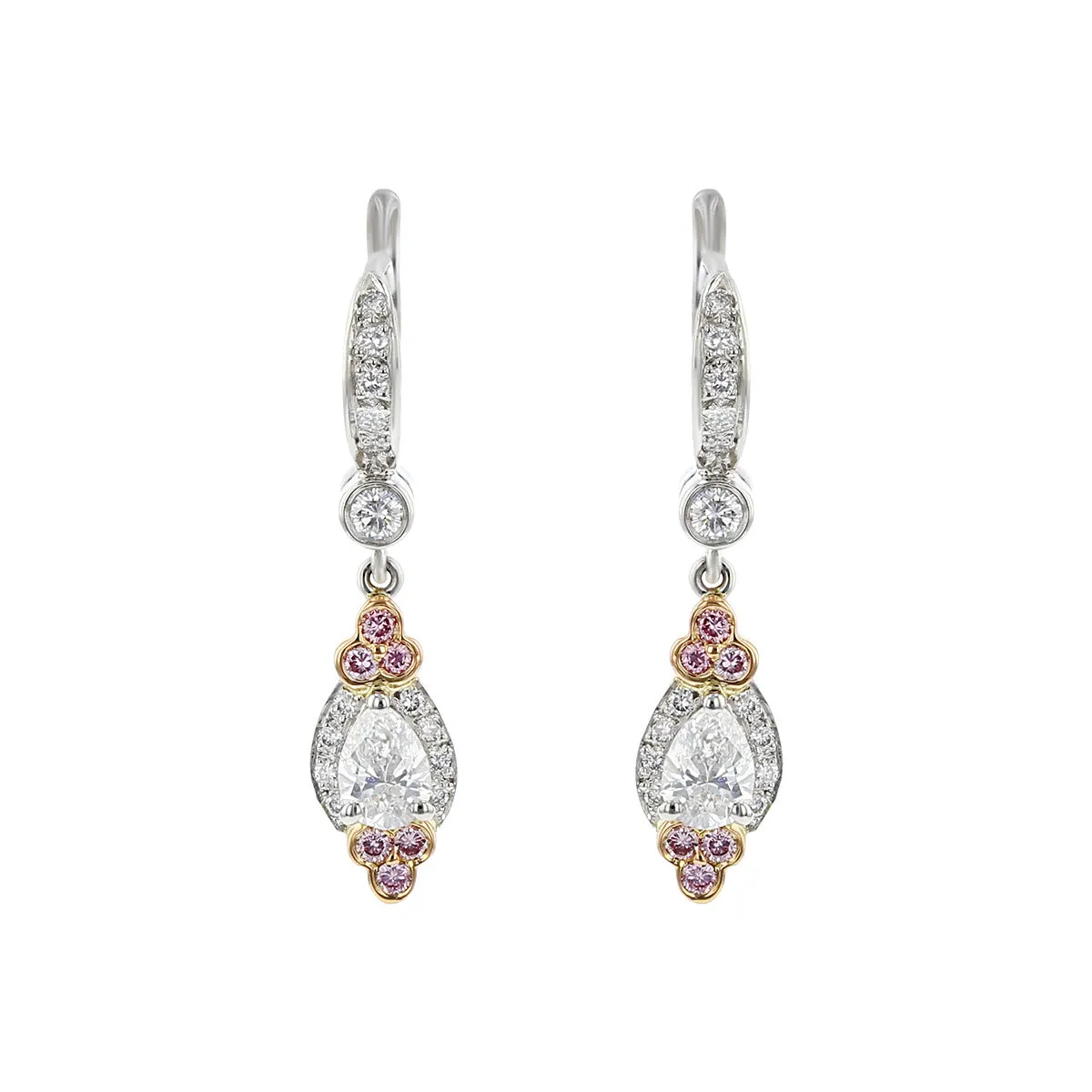 Precious Pastel Diamond Drop Earrings
