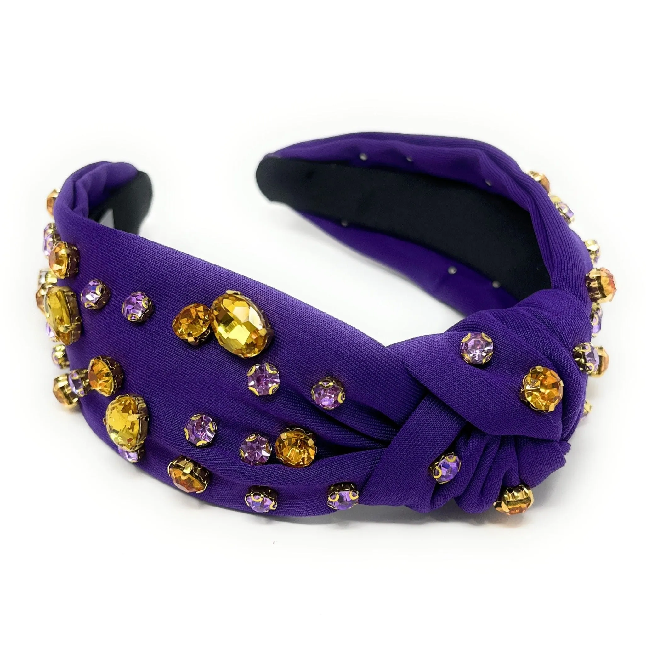 Purple Gold Knot Jeweled Headband