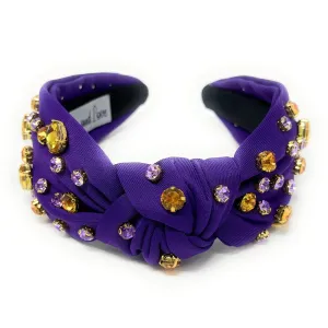 Purple Gold Knot Jeweled Headband
