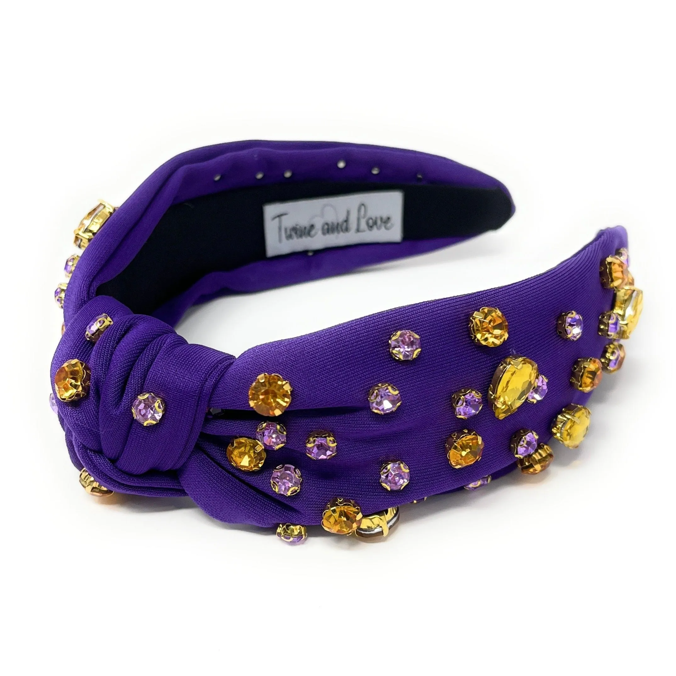Purple Gold Knot Jeweled Headband