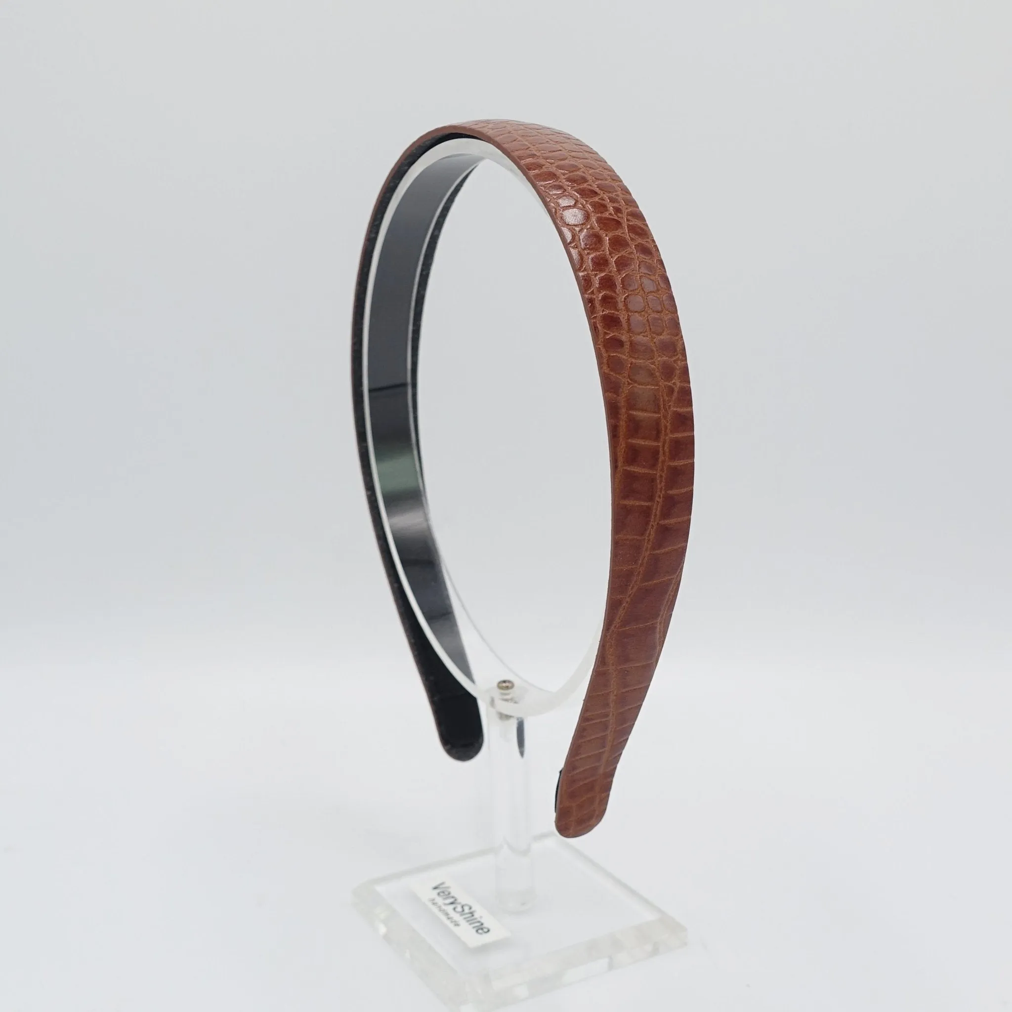 python motivated faux leather headband  women fashion hairband