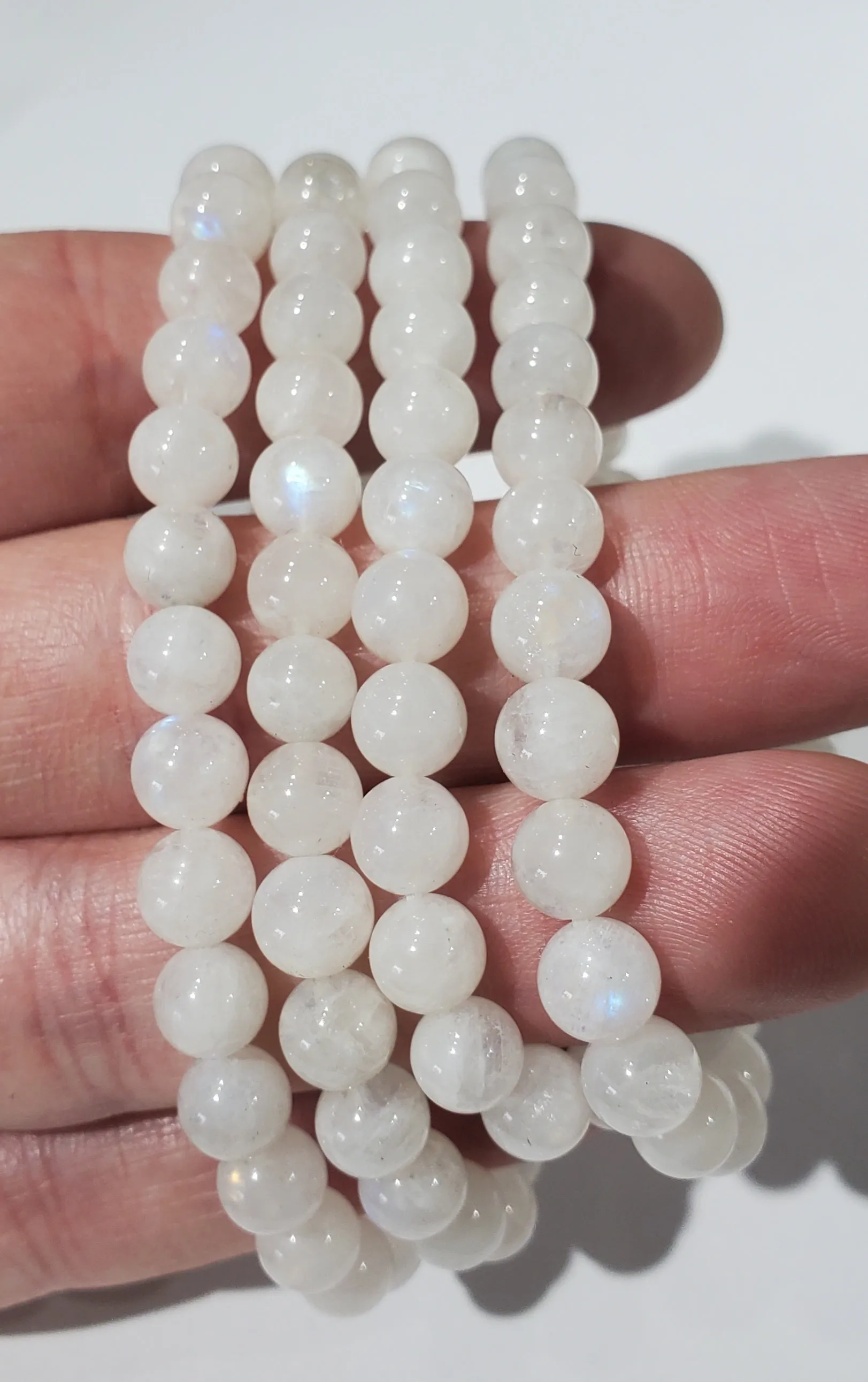 Rainbow Moonstone Beaded Bracelet