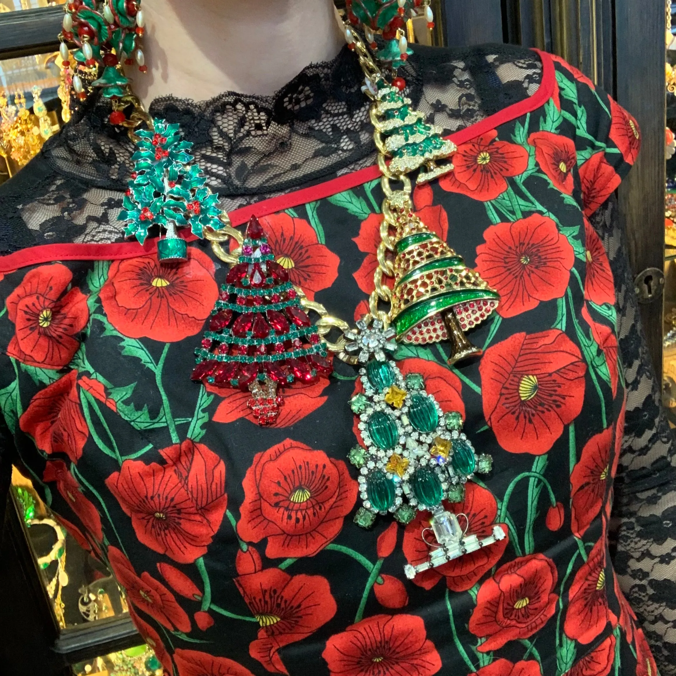 Red and Green Christmas Tree by Cristobal London.