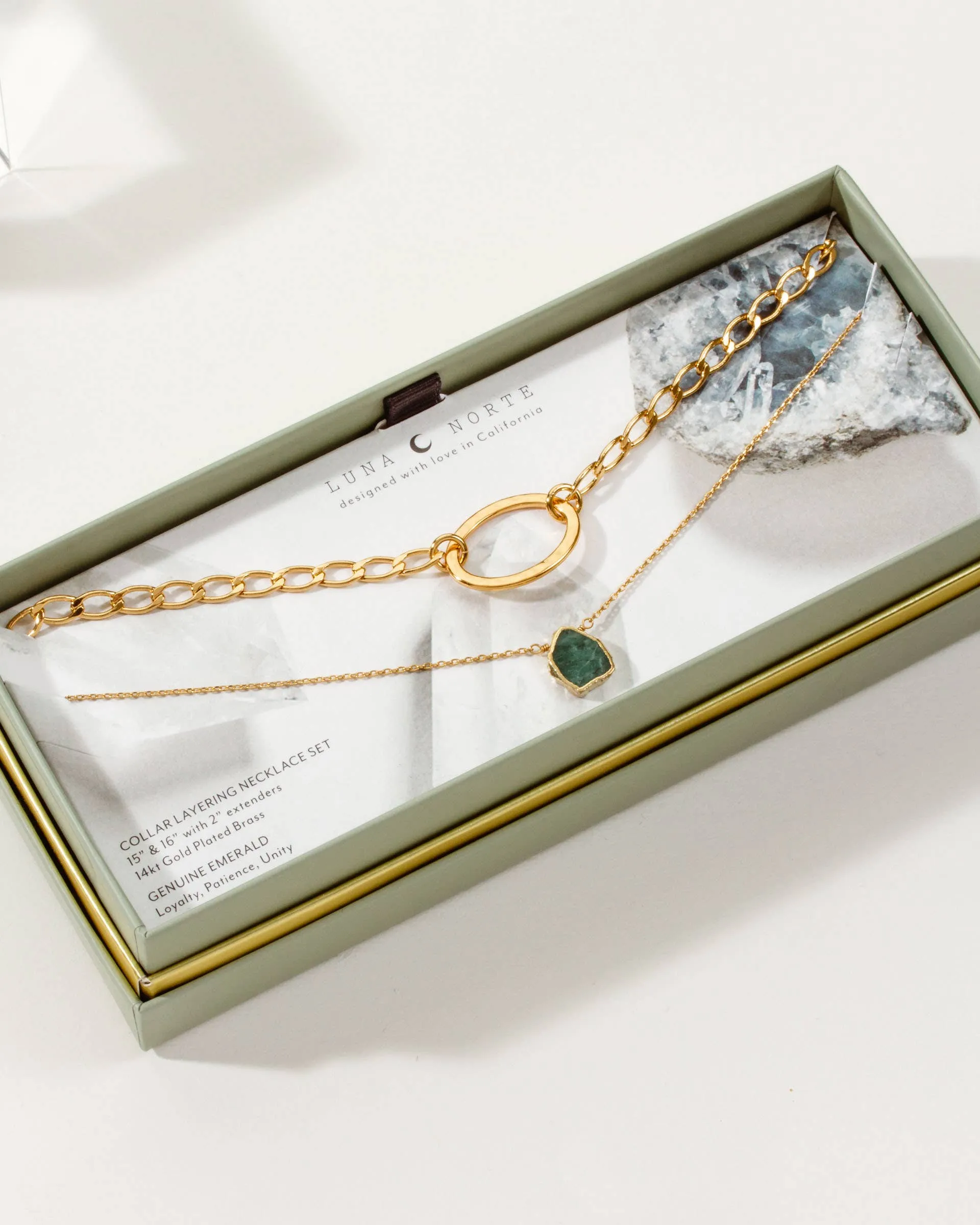 Rendezvous Necklace Set- Emerald: Emerald