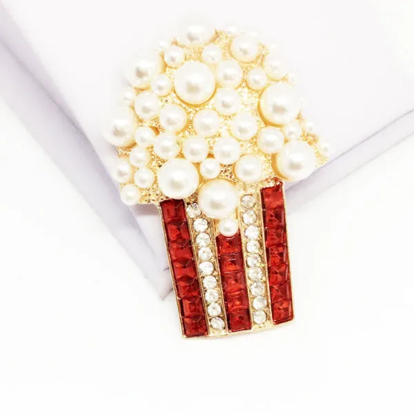 Rhinestone Popcorn Brooch 水鑽爆米花胸針 KCHM1117