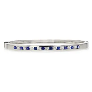Sapphire and Diamond Bangle Bracelet