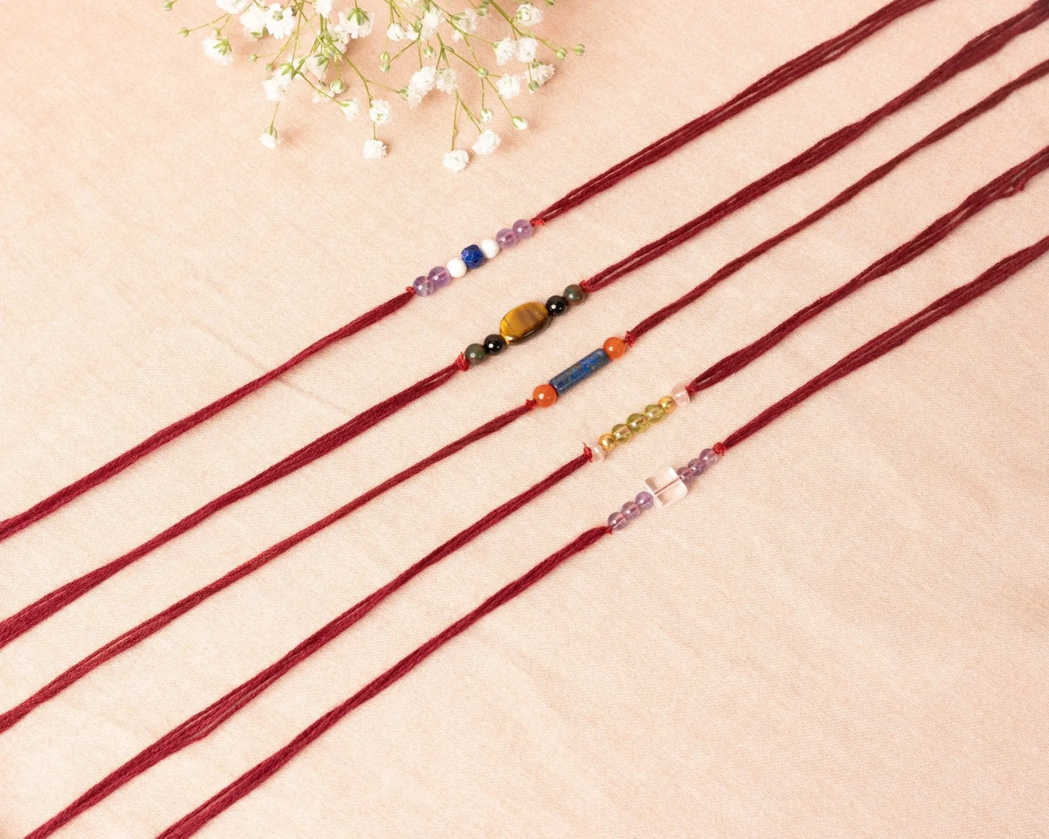 Set of 5 Crystal Rakhis