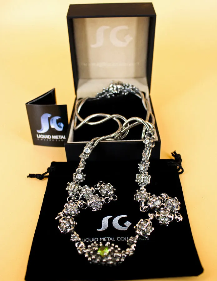 SG Liquid Metal LEN 3971 – AS (antique silver finish) Necklace by Sergio Gutierrez