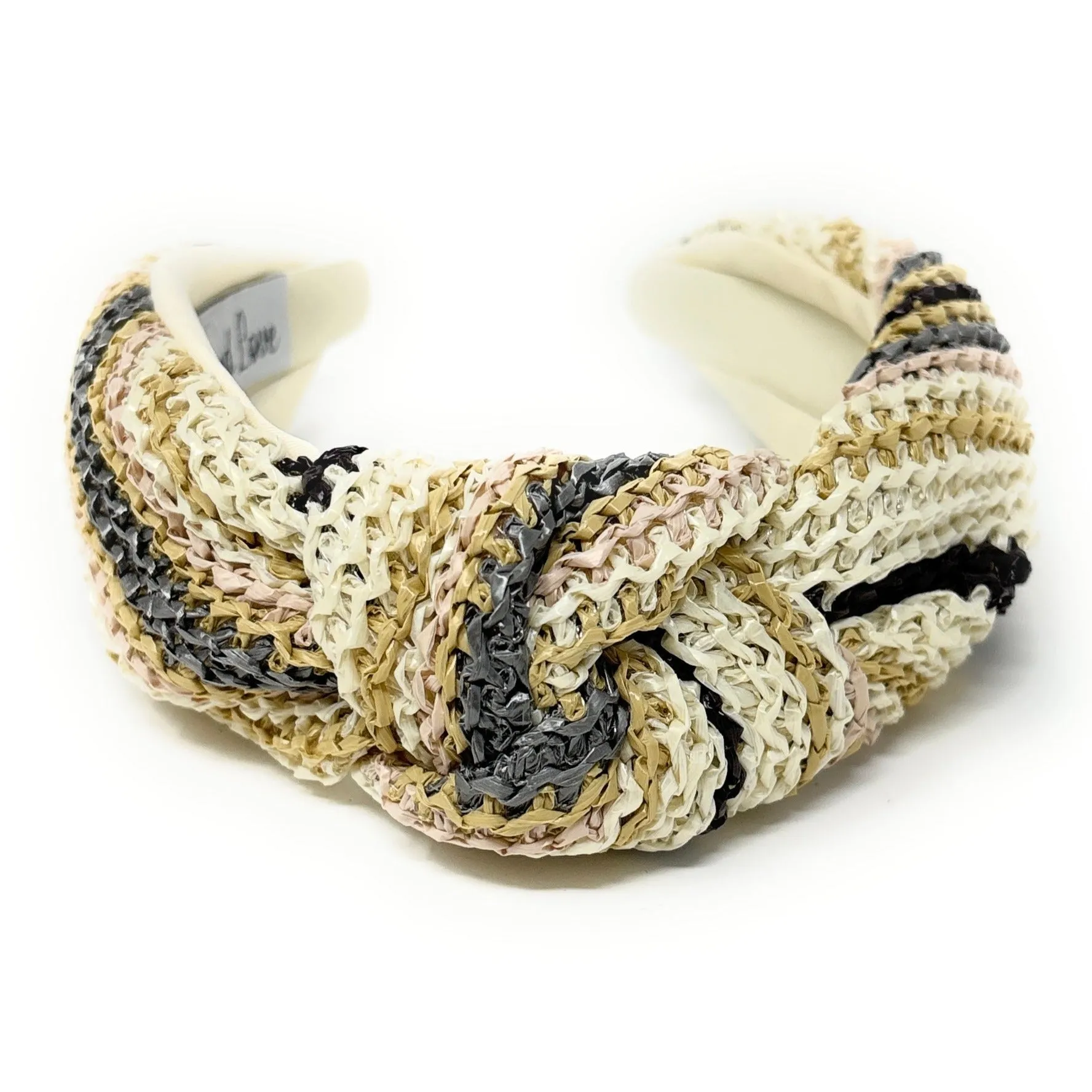 Sienna Raffia Woven Top Knot Headband