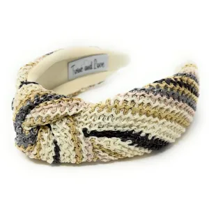 Sienna Raffia Woven Top Knot Headband