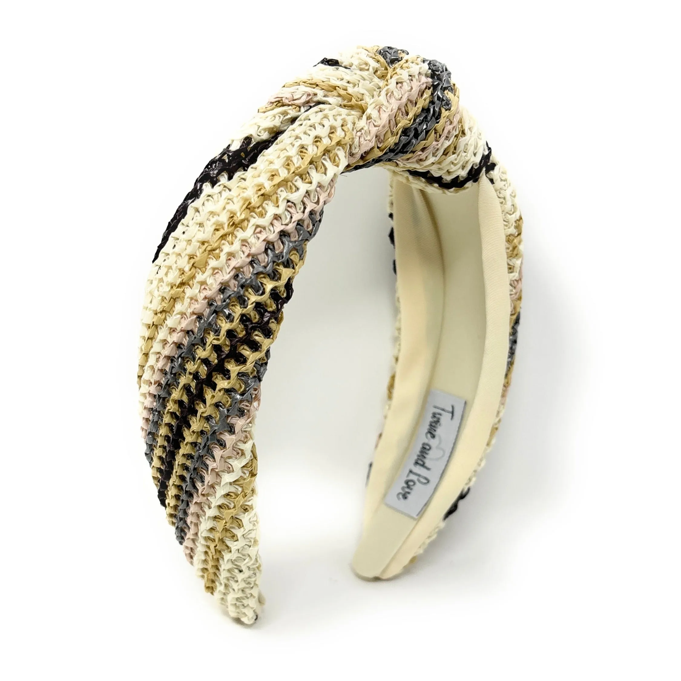 Sienna Raffia Woven Top Knot Headband