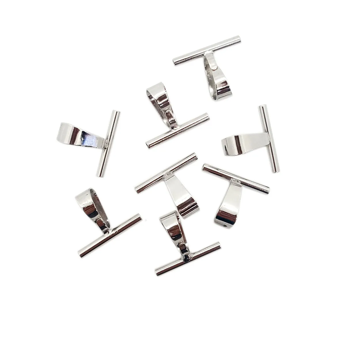 Silver Brooch-to-Pendant Converter 8pc