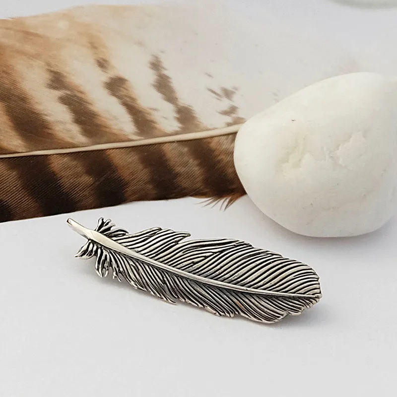 Silver Buzzard Feather Brooch by Joy Everley