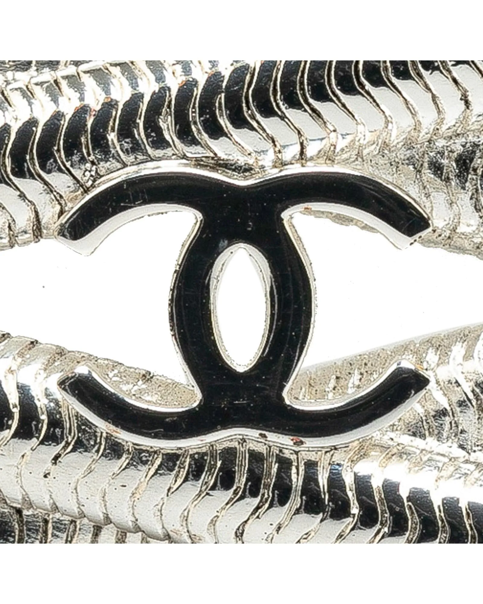 Silver-tone Metal Brooch with Back Pin Closure