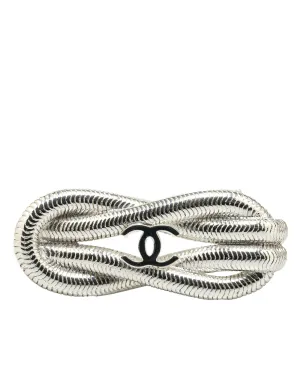 Silver-tone Metal Brooch with Back Pin Closure