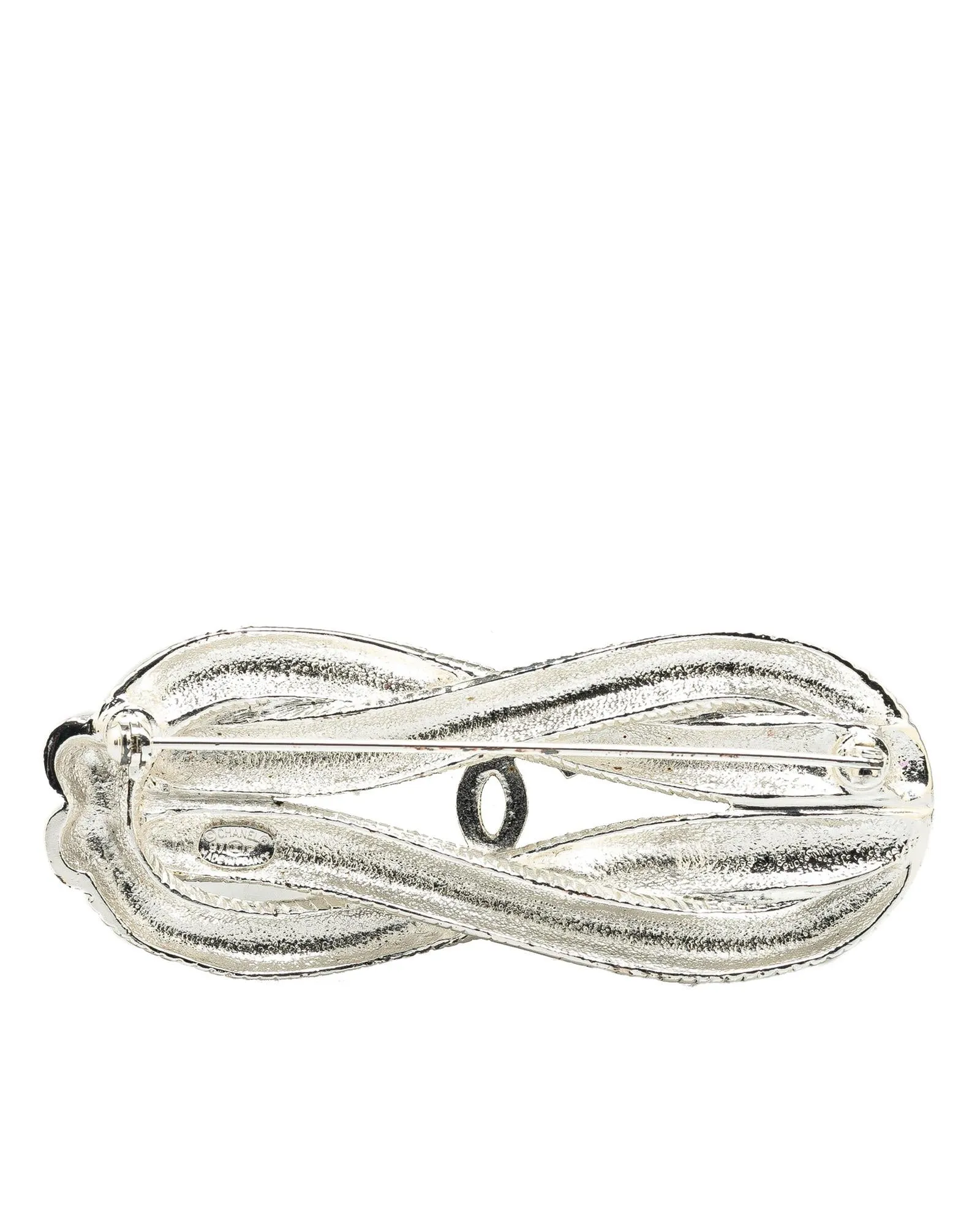 Silver-tone Metal Brooch with Back Pin Closure