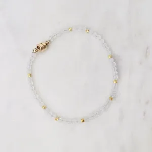 Single Strand Rainbow Magnetic Moonstone Bracelet