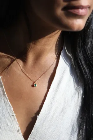 Small Rectangular Emerald Pendant