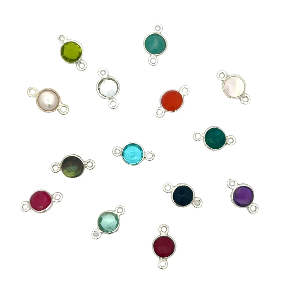 Small Round Channel Set Carnelian Connector