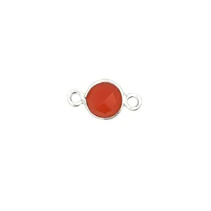 Small Round Channel Set Carnelian Connector