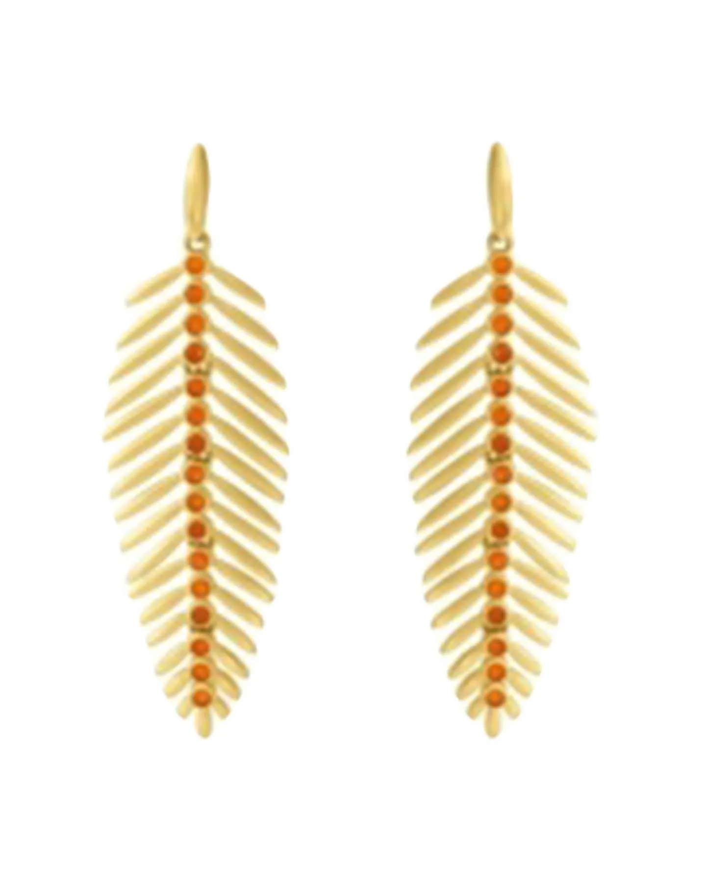 Sol Statement Feather Gemstone Earrings