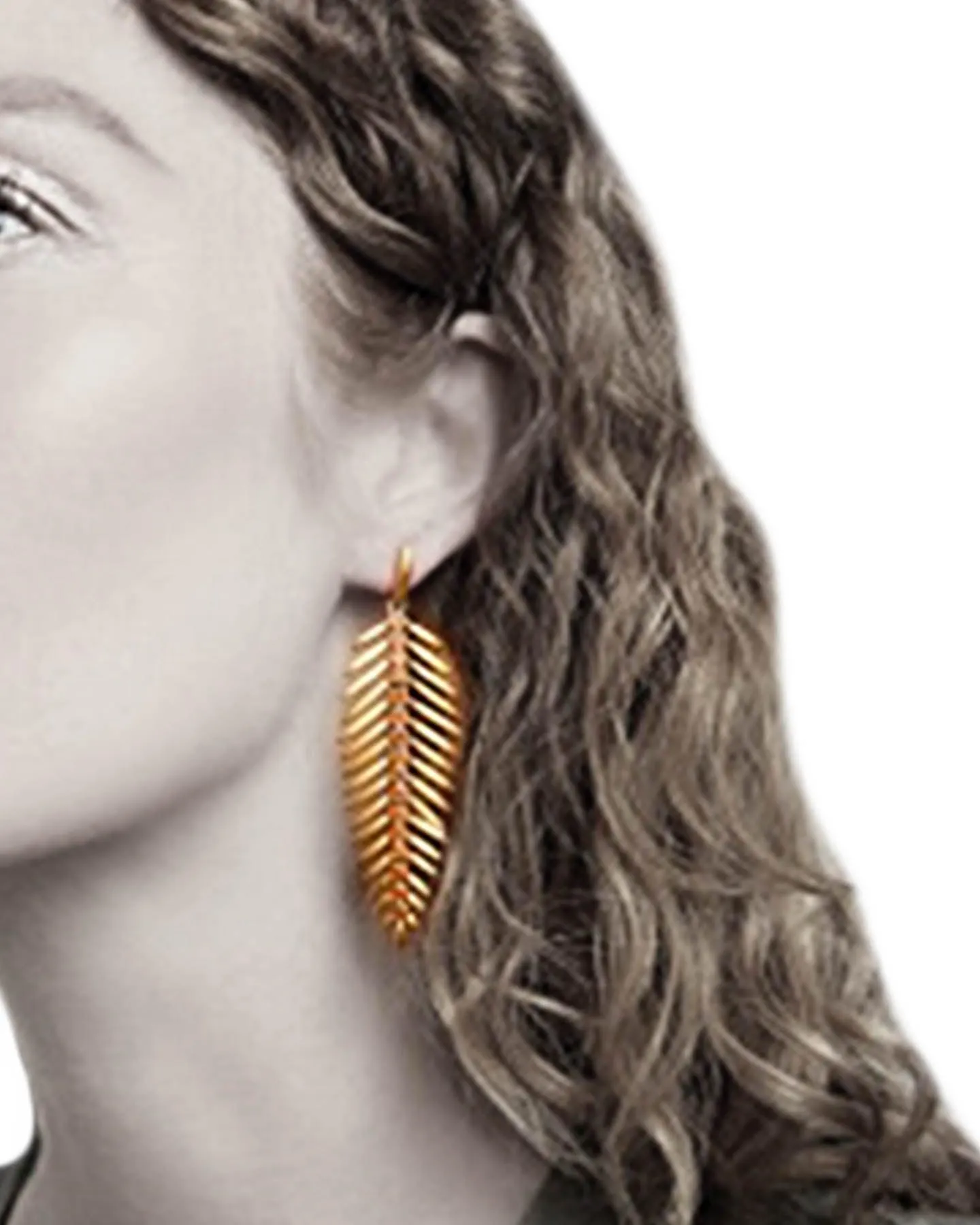 Sol Statement Feather Gemstone Earrings