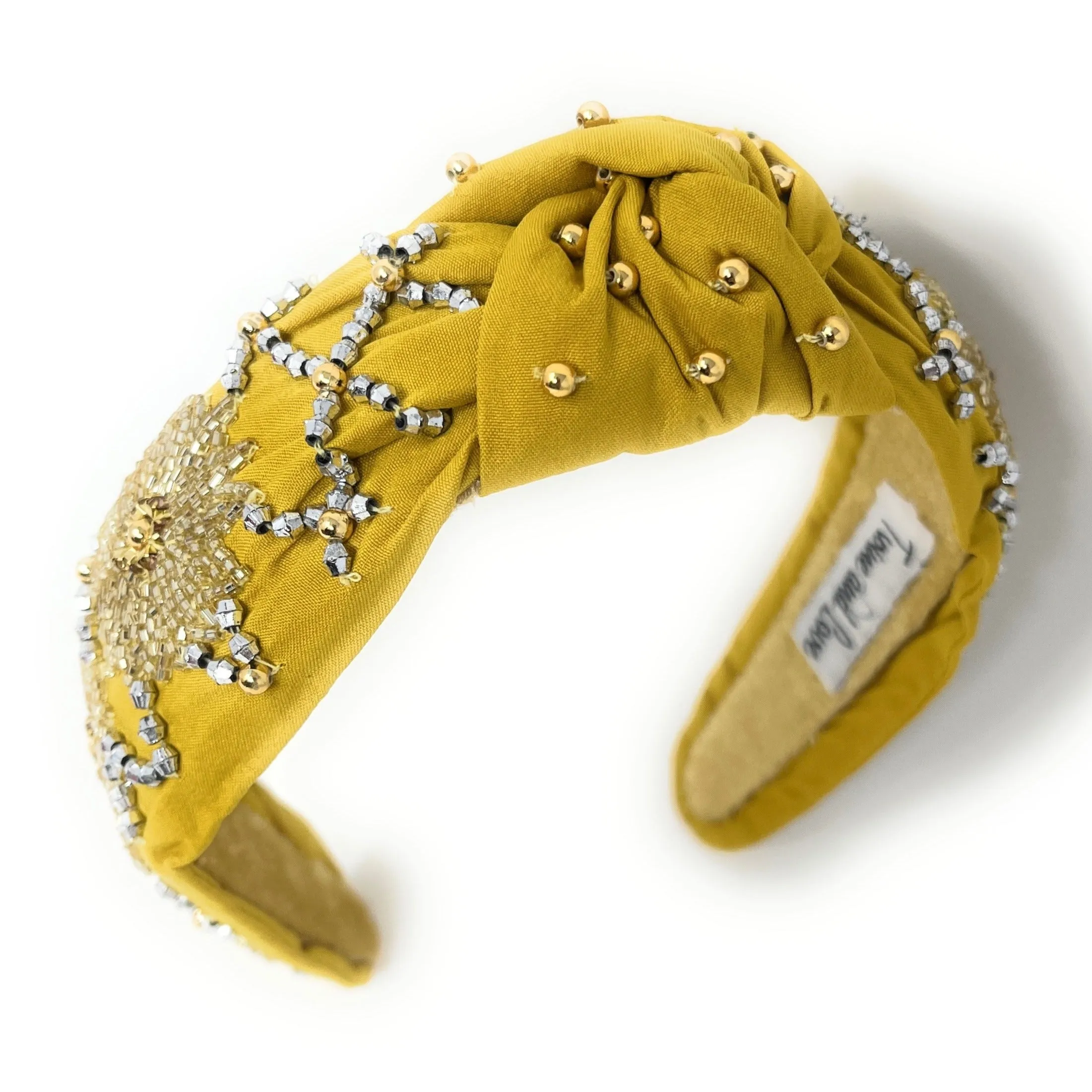 Soleil Hand Beaded Top Knot Headband