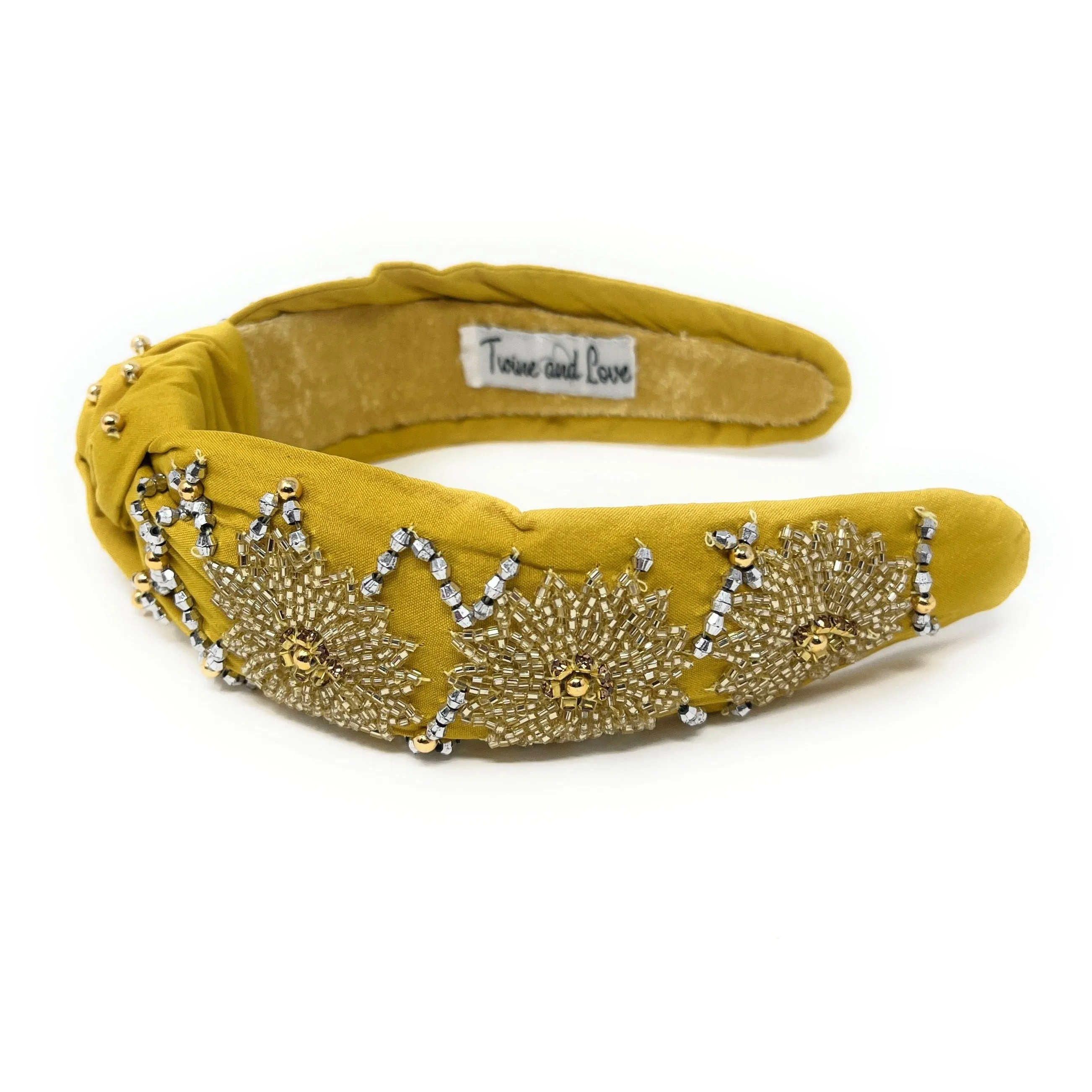Soleil Hand Beaded Top Knot Headband