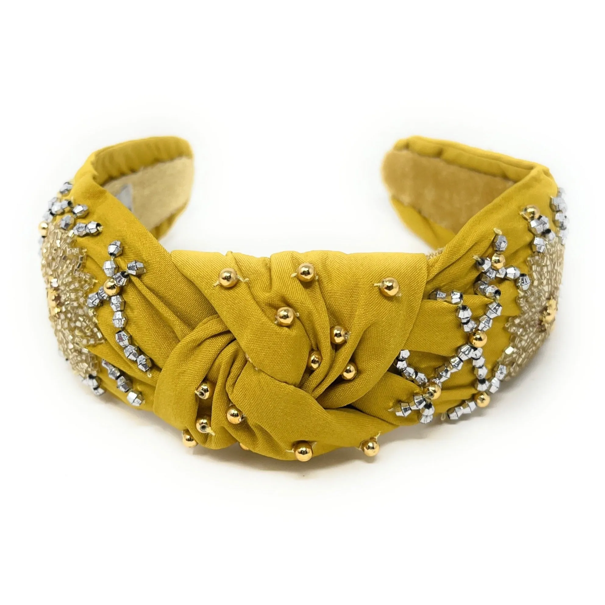 Soleil Hand Beaded Top Knot Headband