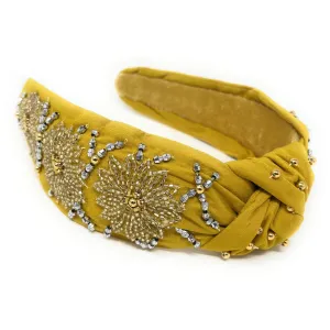 Soleil Hand Beaded Top Knot Headband