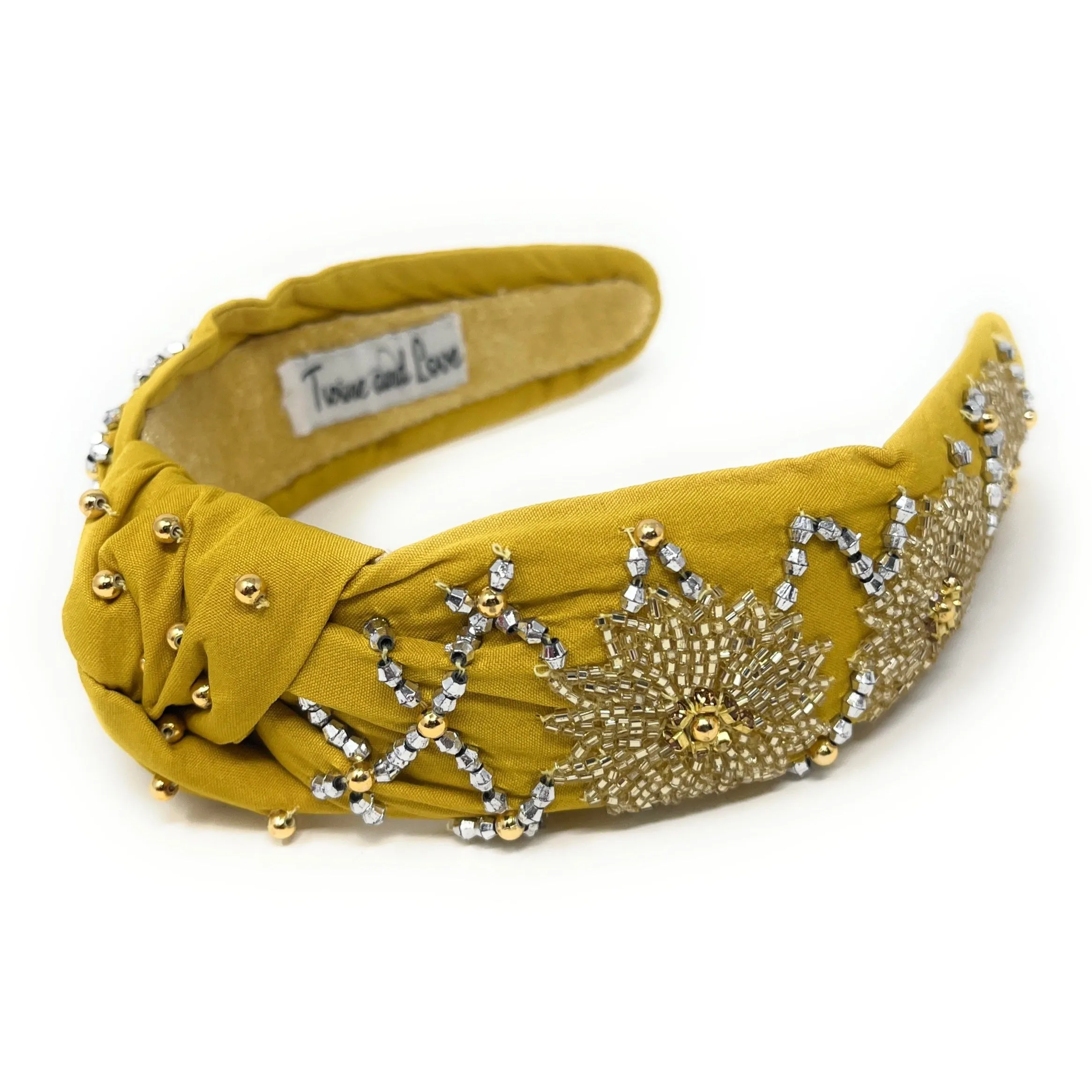 Soleil Hand Beaded Top Knot Headband
