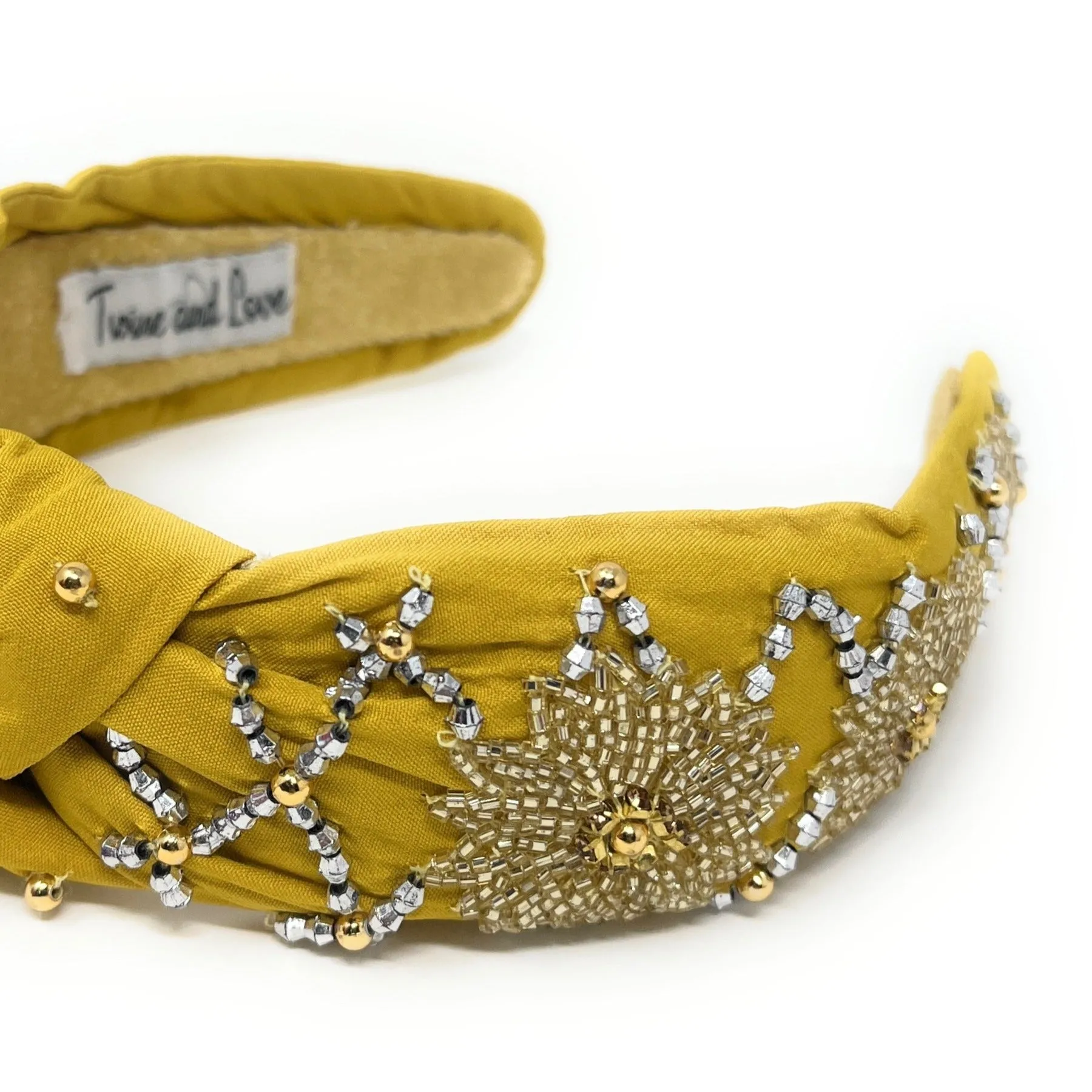 Soleil Hand Beaded Top Knot Headband