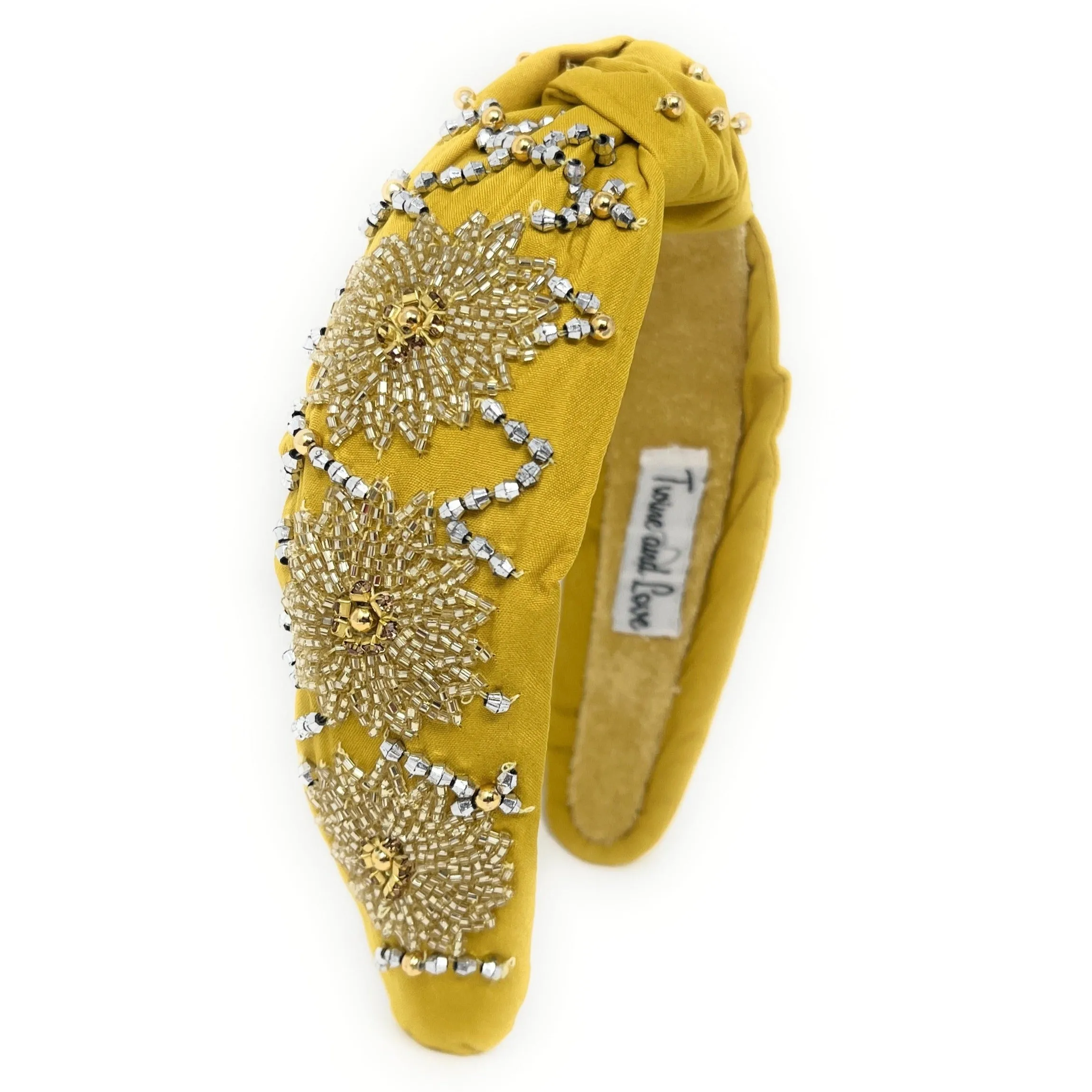 Soleil Hand Beaded Top Knot Headband