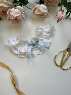 Sophie Luxury Ivory Silk & Lace Garter With Detachable Pendent