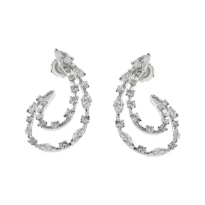 Starry Night Diamond Hoop Earrings