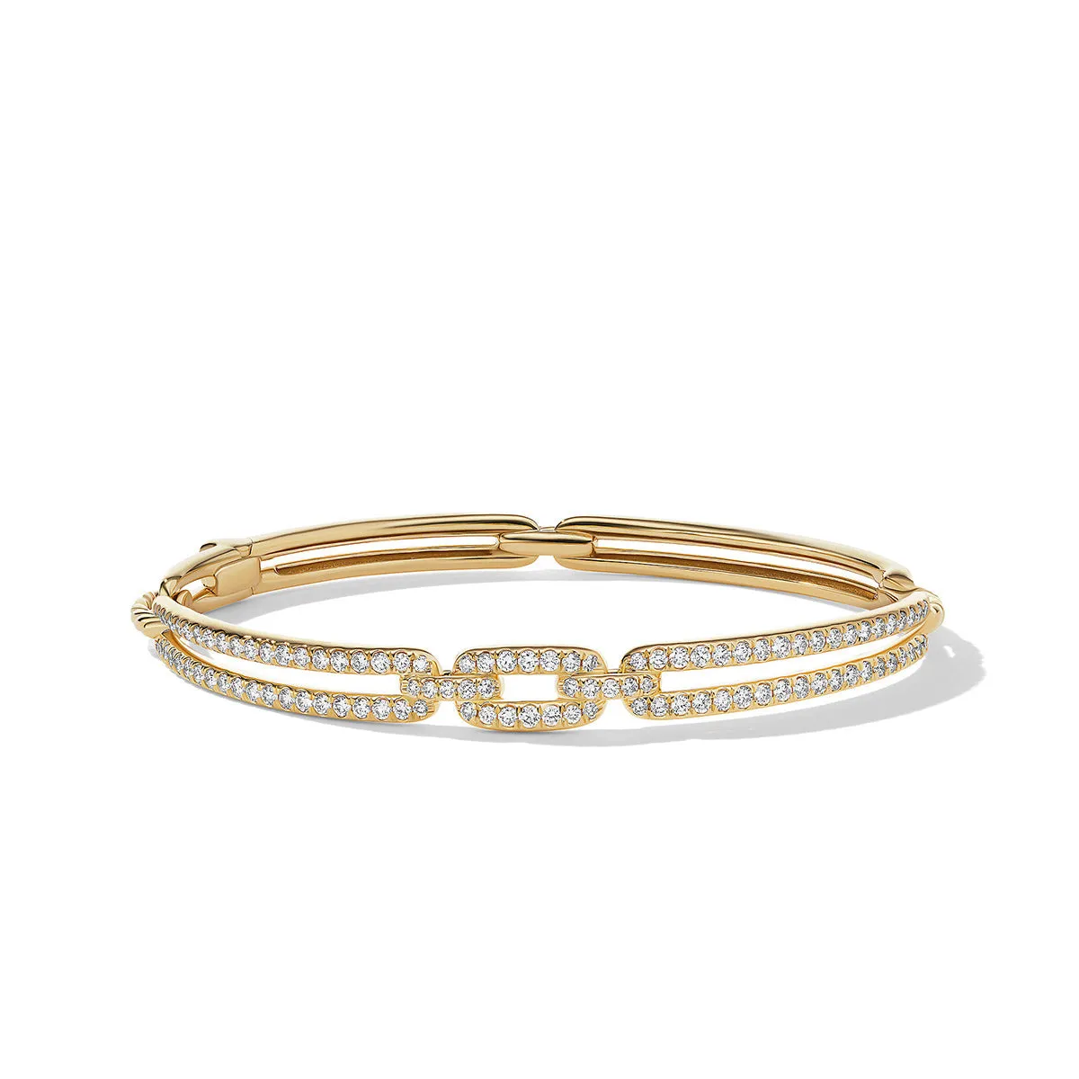 Stax Linked Bracelet in 18K Yellow Gold with Pave Diamond