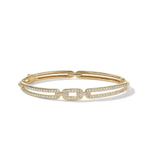 Stax Linked Bracelet in 18K Yellow Gold with Pave Diamond