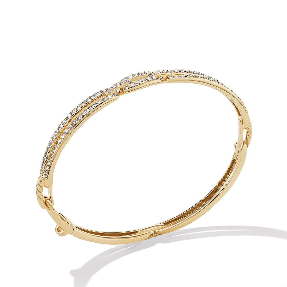 Stax Linked Bracelet in 18K Yellow Gold with Pave Diamond